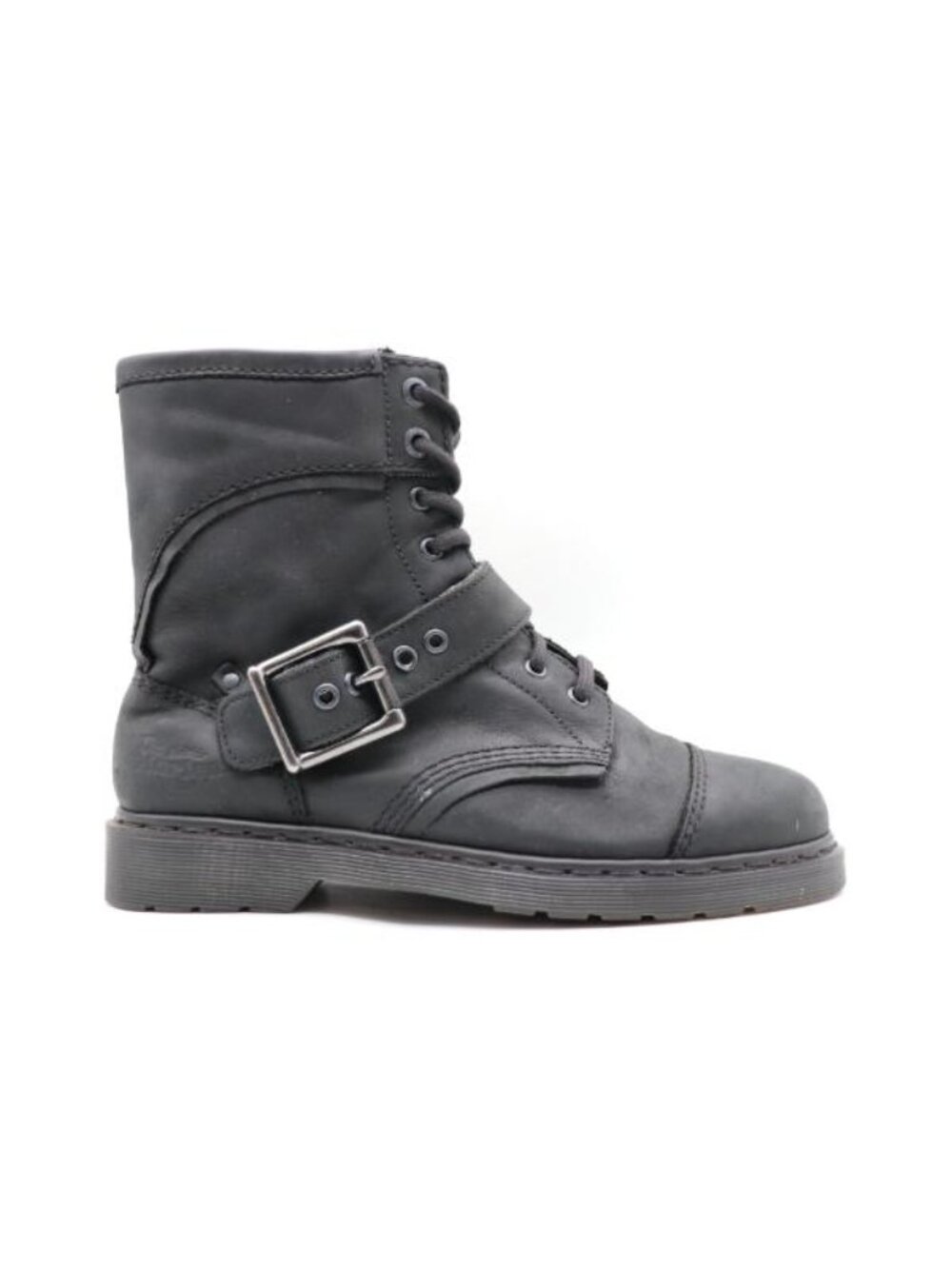 Doc Dr Martens Triumph 1460 Moto Buckle Boot Men’s Size 10 Black Leather
